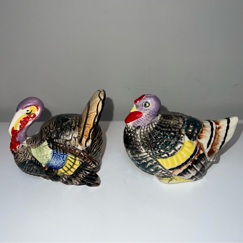 Antique Relco Ceramic Turkey Salt and Pepper Shakers Japan